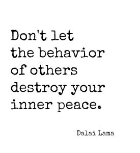 inner peace others' behavior