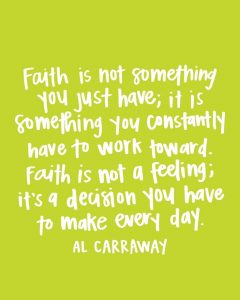 faith is not a feeling