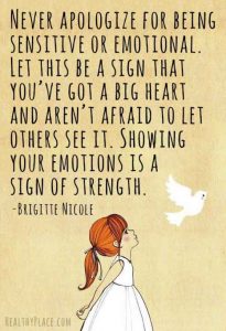 showing emotions is a sign of strength