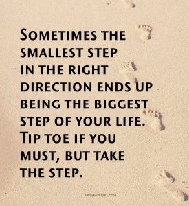 small step in the right direction quote