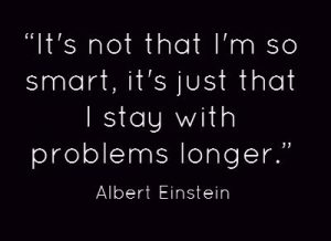 I stay with problems longer quote Albert Einstein