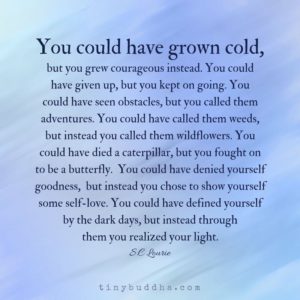 you could have grown cold sc lourie courage realize your light quote